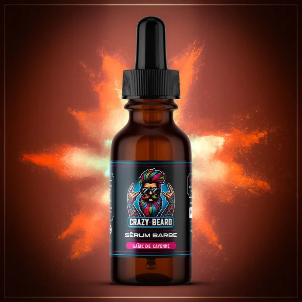Crazy Beard - Sérum Barbe Gaïac de Cayenne 50ML - Produit Français 100% Naturel