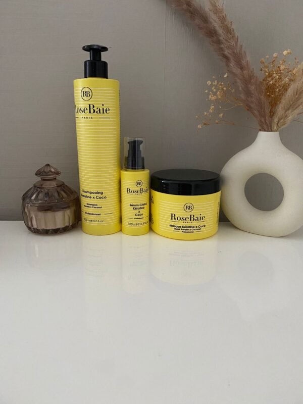 Gamme Rosebaie Trio Coco Kératine - Shampoing, masque et sérum – Image 2