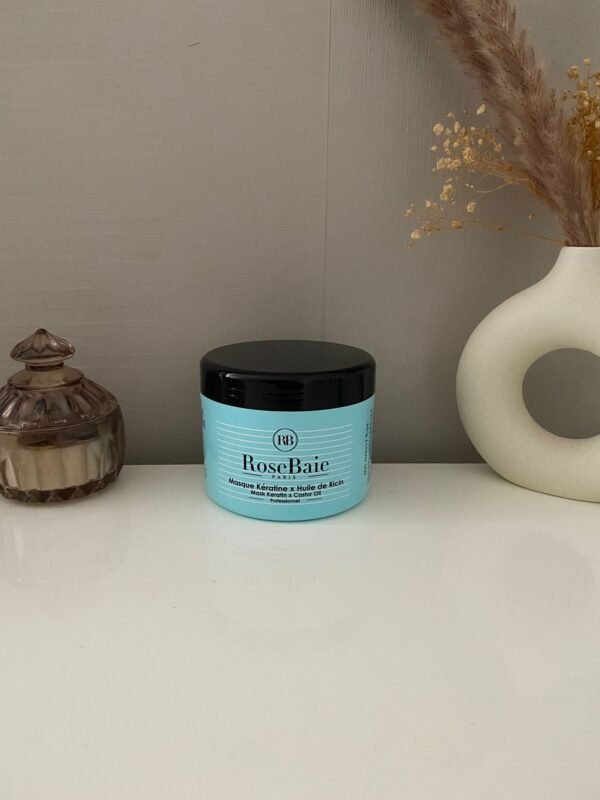 Gamme Rosebaie Trio Kératine Ricin – Shampoing, masque et sérum – Image 3