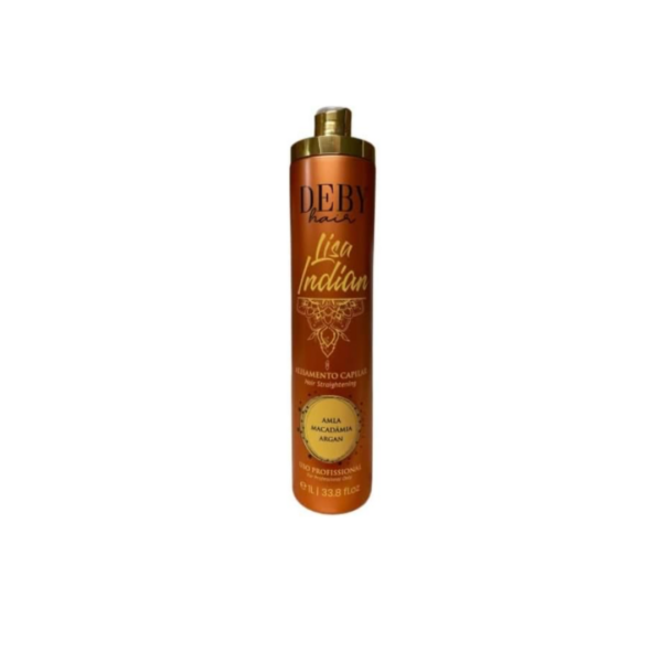 Lissage indien Indian Deby Hair Bouteille 1L - Produit Professionnel - Sans Formol
